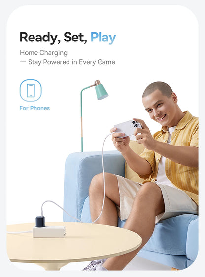 Baseus 45W PD Charger For iPhone 17 16 15 Pro Max Samsung Galaxy Fast Charger GaN Charger USB C Charger Portable Phone Charger