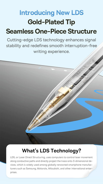 Baseus 3rd Gen Stylus Pen for iPad 2018-2022 Apple Pencil Bluetooth Magnetic Wireless Charging Tilt Sensitive Palm Rejection