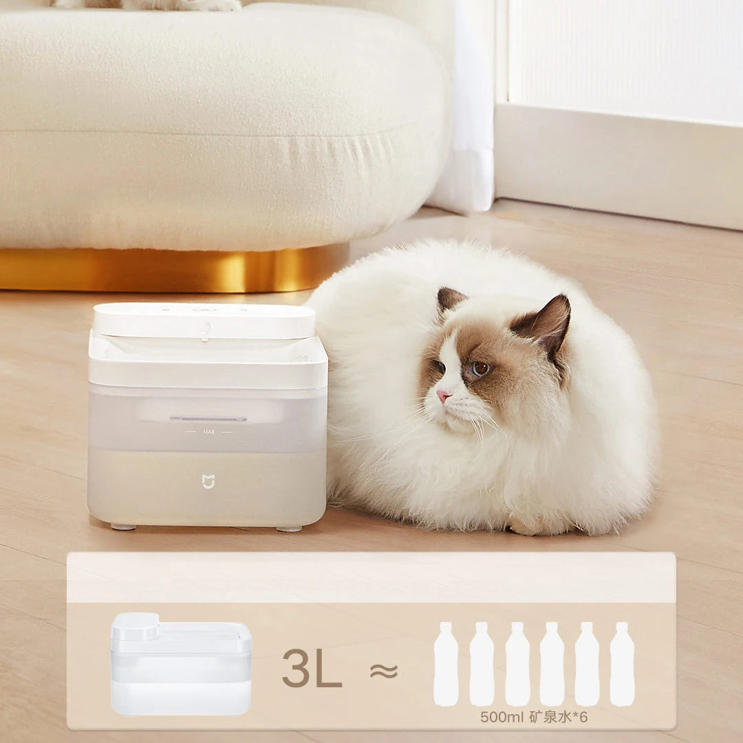 Mijia Wireless Smart Pet Water Dispenser Dog Cat Automatic Induction Mute Drink Feeder ABS 3L 5000mAh Rechargeable Battery