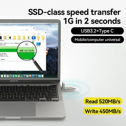 MOVESPEED USB Type C 3.2 Solid State Pen Drive High Speed 520MB/s USB Flash Drive 1TB 512GB 256GB 128GB USB Gen 2 Pendrive Flash