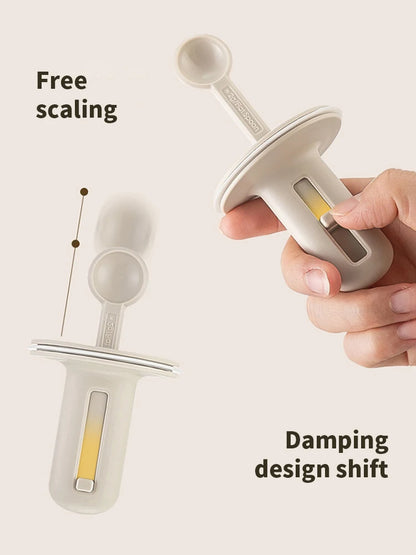 Glass Seasoning Jar with Telescopic Spoon: Moisture-Proof & Leak-Proof Kitchen Salt & Spice Storage Box with 2-in-1 Spoon Lid