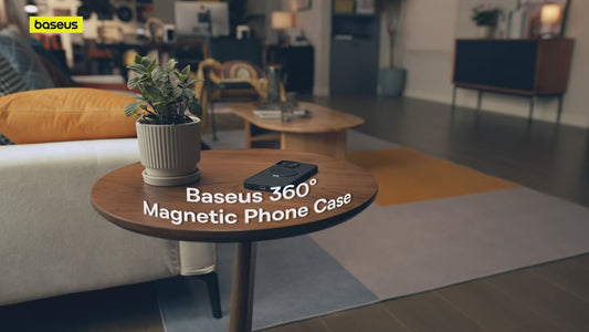 Baseus Stand Magnetic Case For iPhone 17 16 Pro Max 17 Air 360° Rotatable Bracket Wireless Charging For MagSafe Kickstand Case