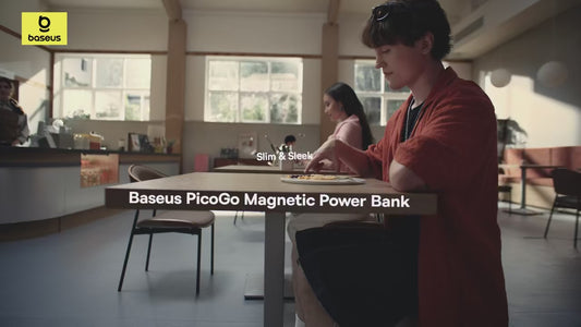 Baseus 5000mAh Magnetic Power Bank 15W Wireless 20W Wired Charging Thin Card-Sized Slim Portable Powerbank for iPhone Samsung